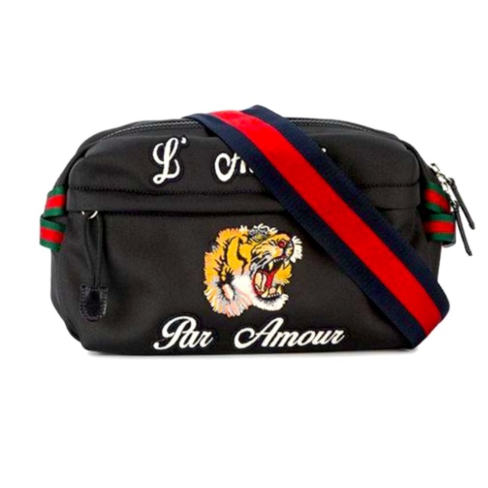 Gucci Embroidered Tiger Waste Bag Like New